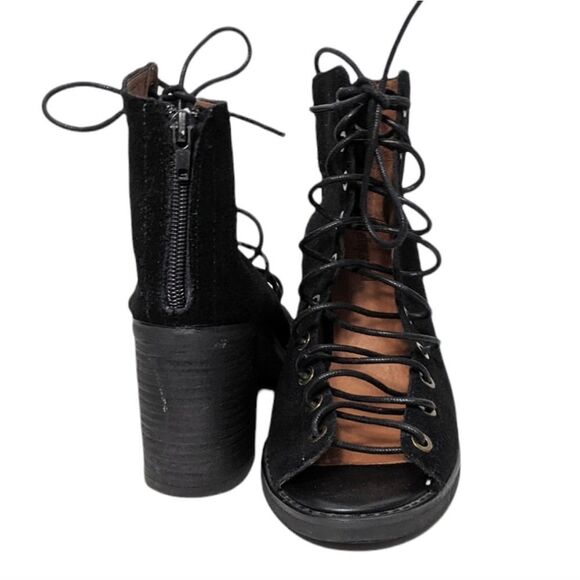JEFFREY CAMPBELL Cors Suede Lace Up Heels 8 - Picture 3 of 10